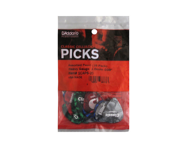 D'Addario 1CAP6 Heavy Celluloid Guitar Picks