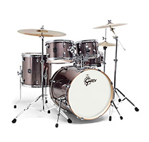 Gretsch Energy E-605 Grey Steel with Cymbals and Drum Throne