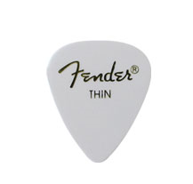 Palheta Fender 351 Celluloid Thin Branco