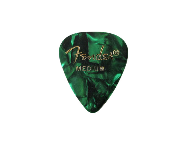 Palheta Fender 351 Celluloid Medium Green Moto