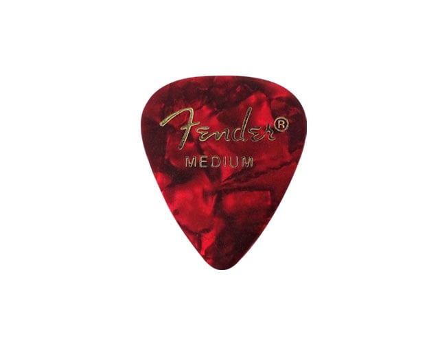 Fender 351 Celluloid Medium Red Moto Picks 12un