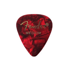 Fender 351 Celluloid Medium Red Moto Picks 12un