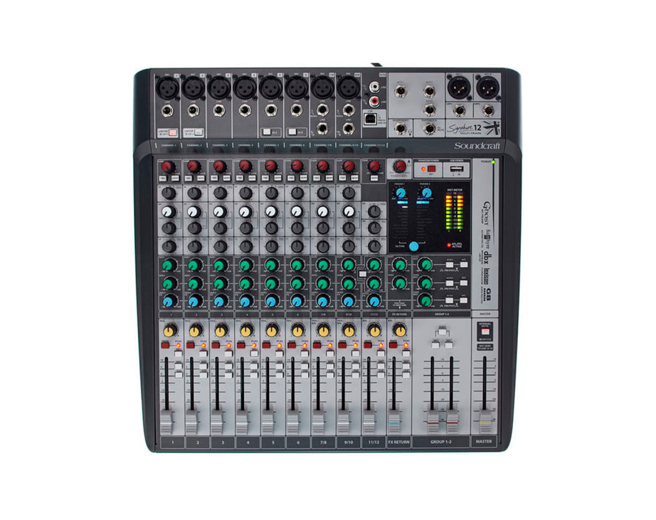 Mesa Mistura c/ Efeitos Soundcraft Signature 12 MTK