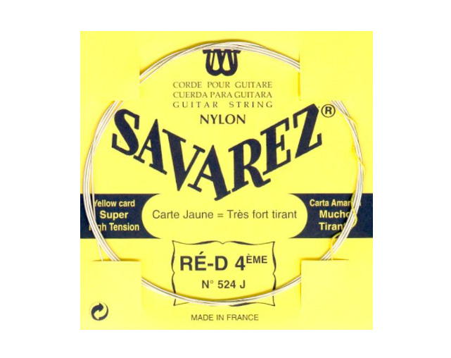 Savarez 524J Traditional 4th D Super High Tension Single Classical Guitar String