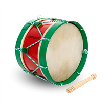 Adamastor Nº1 Red / Green Hoop 28cm tradicional bass drum