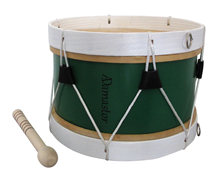 Adamastor Nº1 Green / White Hoop 28cm Traditional Bass Drum