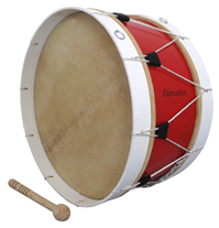 Adamastor Nº6 Red / White Hoop 45cm Traditional Bass Drum
