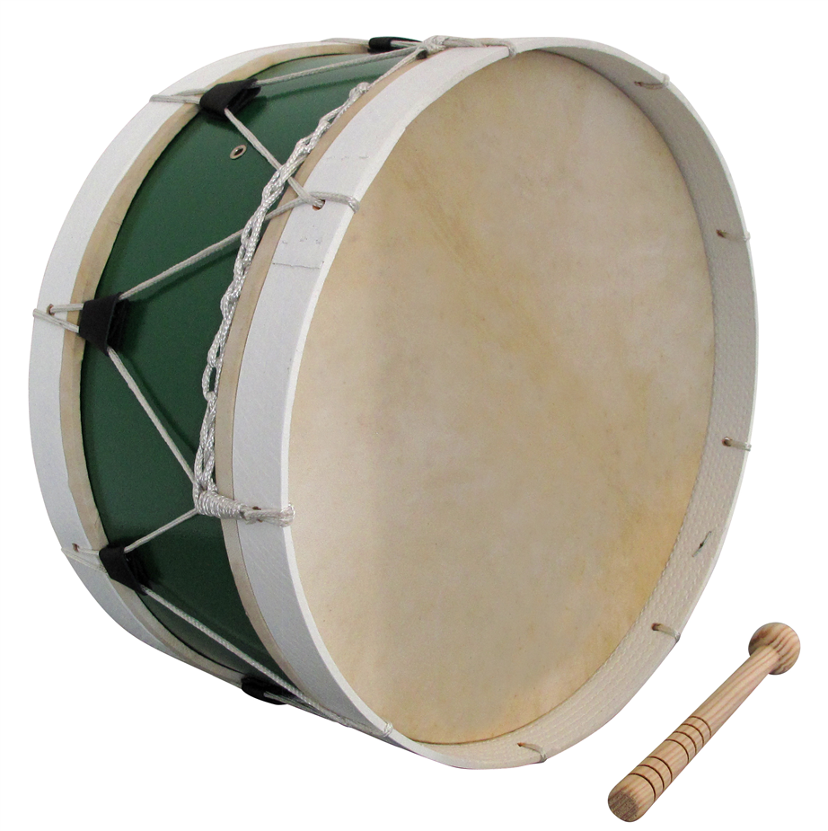 Bombo Tradicional Adamastor Nº6 Verde / Arco Blanco 45cm