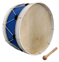 Bombo Tradicional Adamastor Nº6 Azul/Aro Branco 45cm