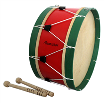 Adamastor Nº6 Red / Green Hoop 45cm Traditional Bass Drum