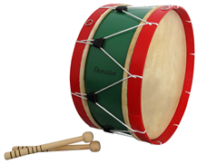 Bombo Tradicional Adamastor Nº6 Verde/Aro Vermelho 45cm