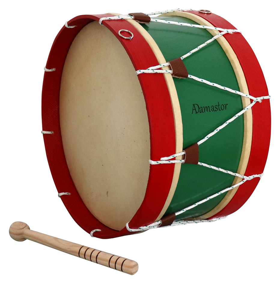 Bombo Tradicional Adamastor Nº5 Verde / Arco Rojo 40cm