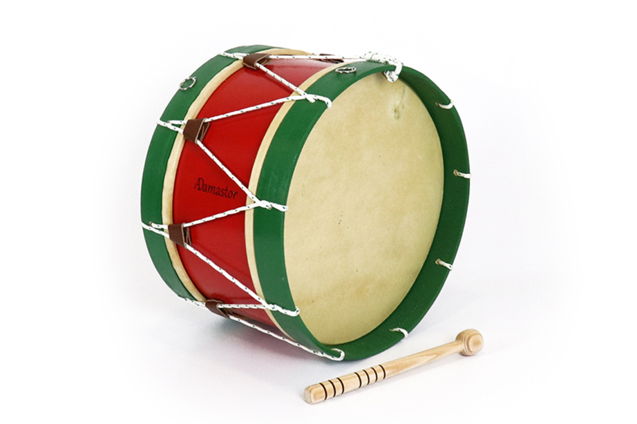 Bombo Tradicional Adamastor Nº5 Rojo / Arco Verde 40cm