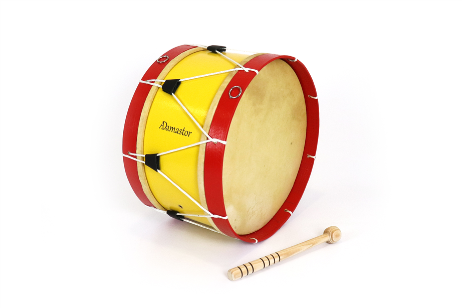 Adamastor Nº4 Yellow / Red Hoop 38cm Traditional Bass Drum