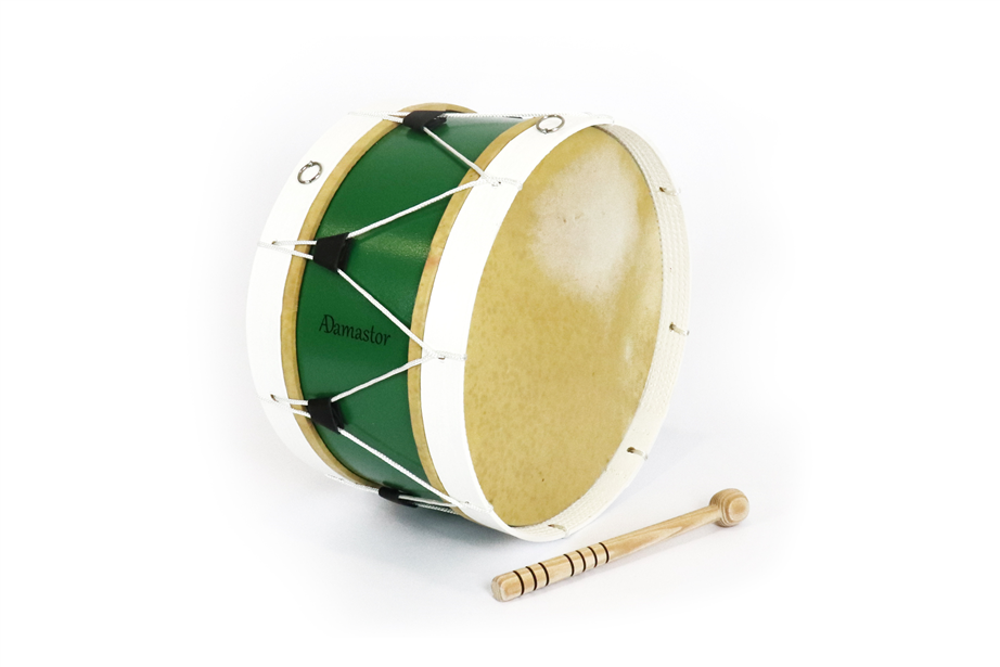 Bombo Tradicional Adamastor Nº4 Verde / Arco Blanco 38cm
