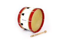 Adamastor Nº4 White / Red Hoop 38cm Traditional Bass Drum