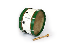 Adamastor Nº4 White / Green Hoop 38cm Traditional Bass Drum