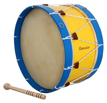 Adamastor Nº6 Yellow / Blue Hoop 45cm Traditional Bass Drum