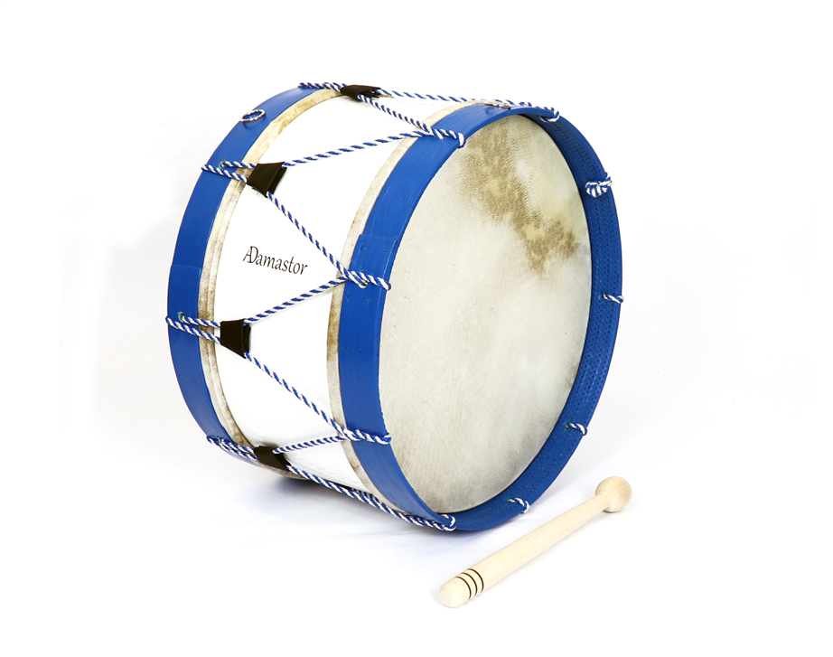Bombo Tradicional Adamastor Nº5 Blanco / Arco Azul 40cm