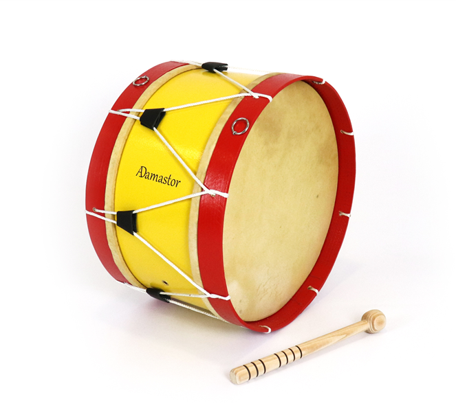 Adamastor Nº3 Yellow / Red Hoop 35cm Traditional Bass Drum