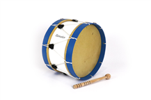 Adamastor Nº3 White / Blue Hoop 35cm Traditional Bass Drum