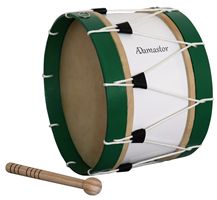 Adamastor Nº3 White / Green Hoop 35cm Traditional Bass Drum