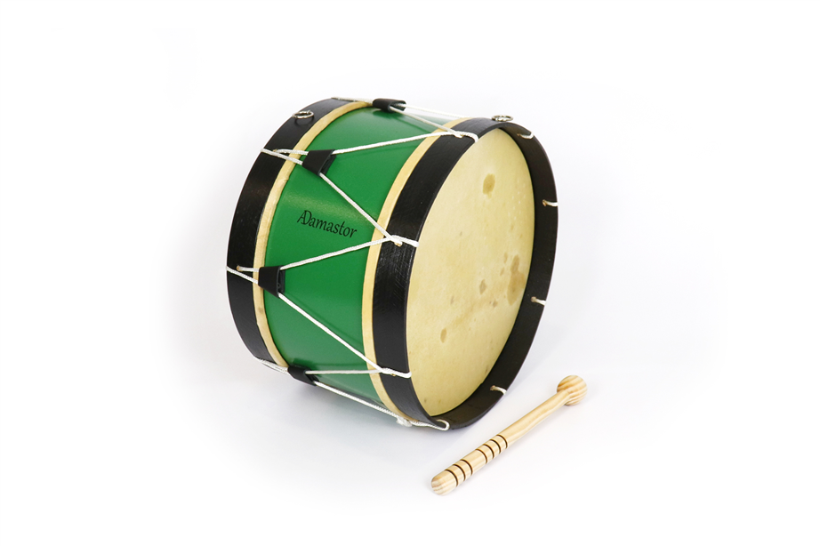 Bombo Tradicional Adamastor Nº3 Verde /Aro Preto 35cm