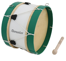 Adamastor Nº2 White / Green Hoop 30cm Traditional Bass Drum