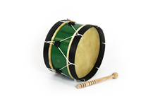 Bombo Tradicional Adamastor Nº2 Verde/Aro Preto 30cm