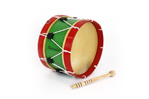 Bombo Tradicional Adamastor Nº2 Verde/Aro Vermelho 30cm