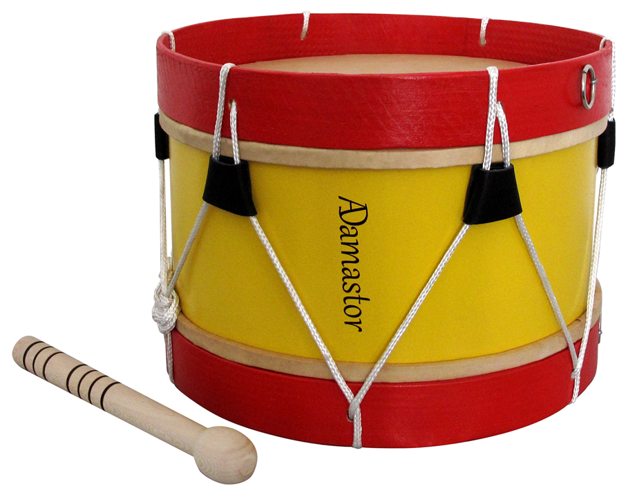 Adamastor Nº1 Yellow / Red Hoop 28cm Traditional Bass Drum