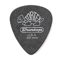 Palhetas Jim Dunlop Tortex Standard Preto 0.50mm 72 UN