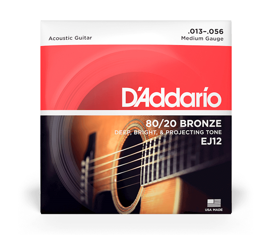 D'Addario EJ12 Bronze 013-056 Acoustic Guitar String Set