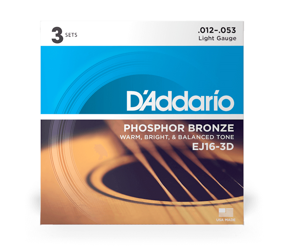 D'Addario EJ163D 012-053 3 Sets Acoustic Guitar String Set