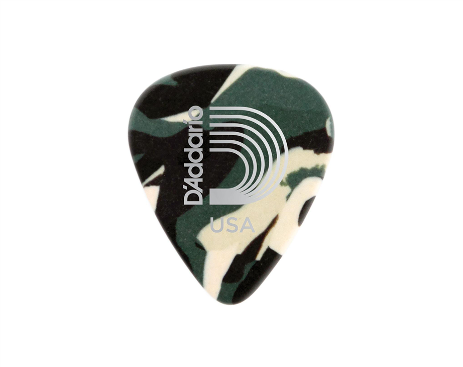 Palhetas Guitarra Daddario 1CCF6-25 Heavy Camouflage Green