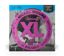 D'Addario EXL1207 7 Strings 009-054 Electric Guitar String Pack