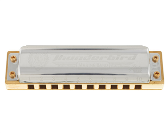 Hohner Thunderbird Armonica Diatonica 10 Fori, Accordatura Do Grave, Legno Di Bambù, Custodia Neoprene, Made In Germany