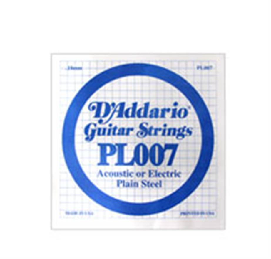 D'Addario Plain Steel PL007 Single Guitar string