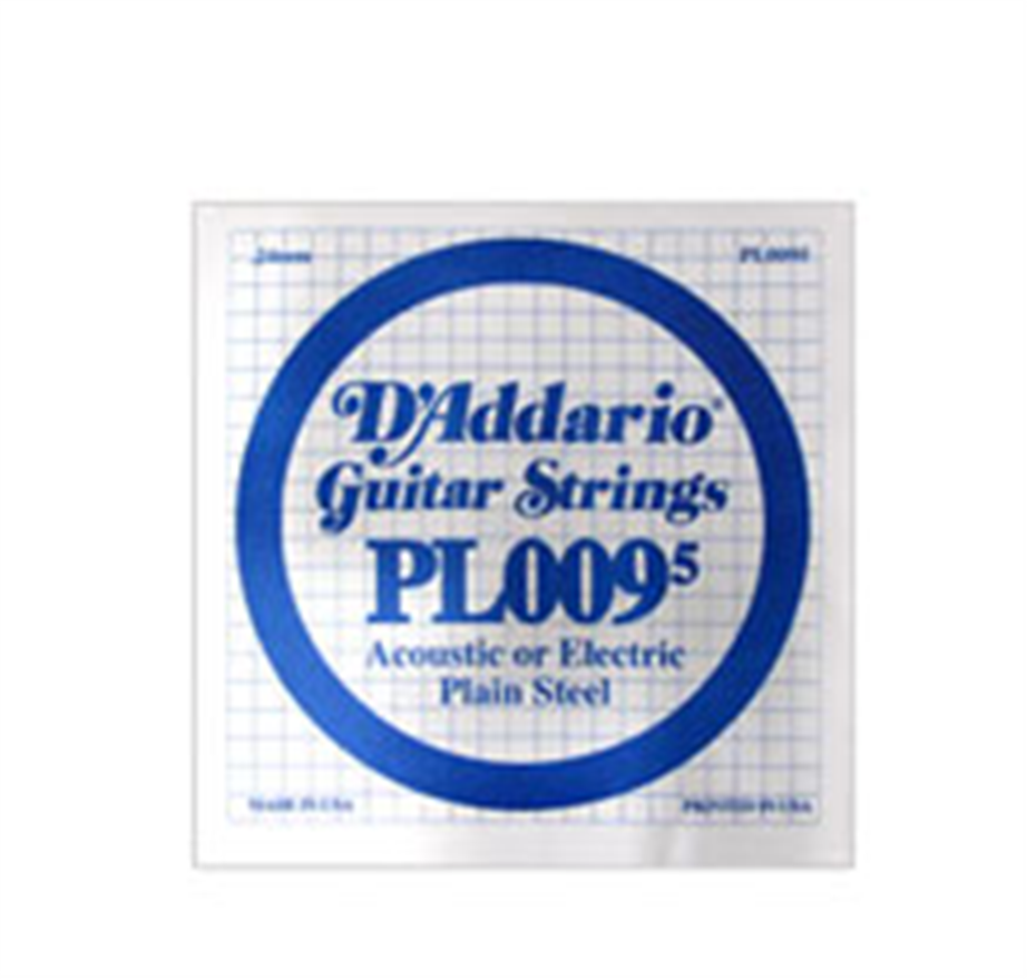 D'Addario Plain Steel PL009,5 Single Guitar string