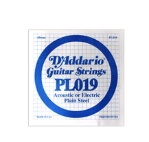 D'Addario Plain Steel PL019 Single Guitar string