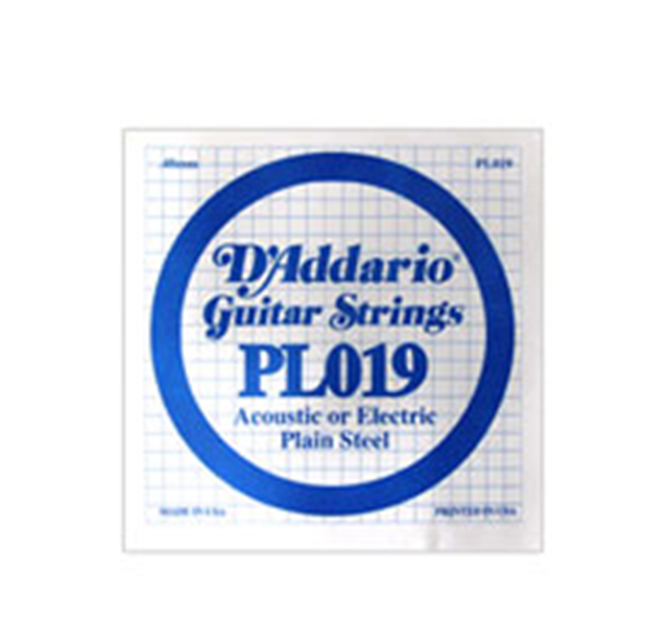 D'Addario Plain Steel PL019 Single Guitar string