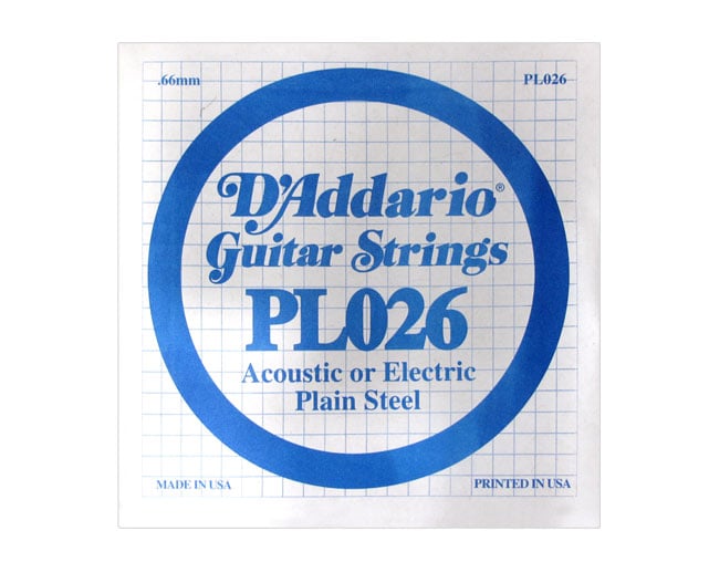 Plain steel store guitar strings