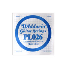 D'Addario Plain Steel PL026 Single Guitar string