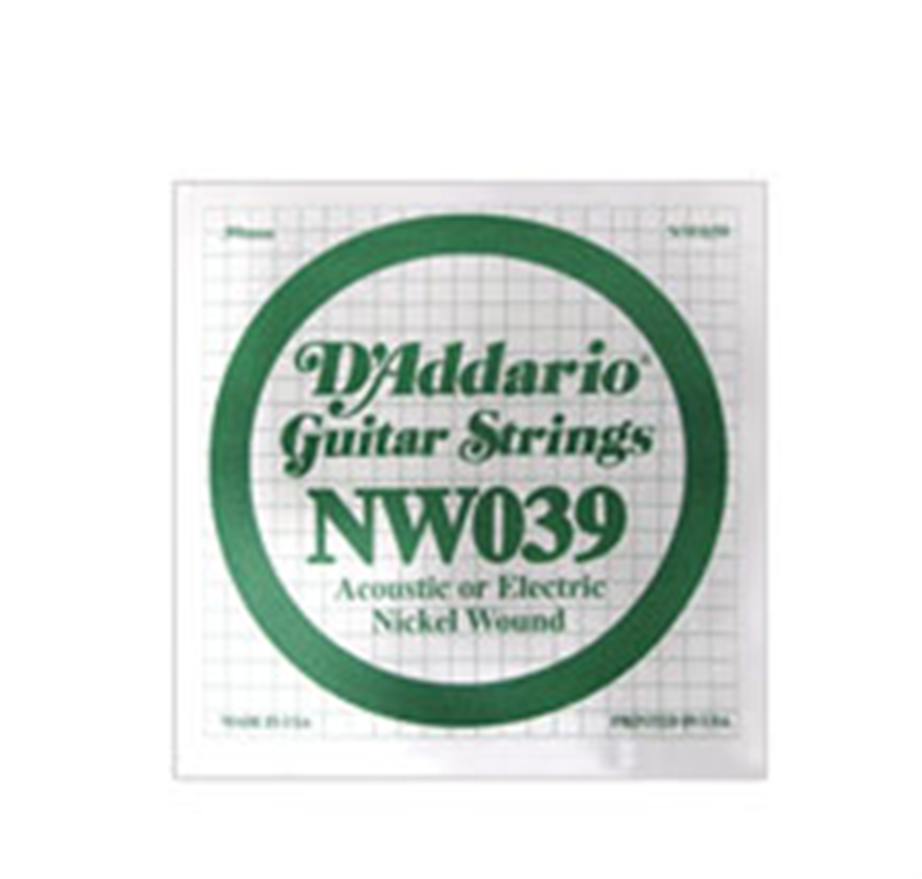 D'Addario Plain Steel NW039 Single Guitar string