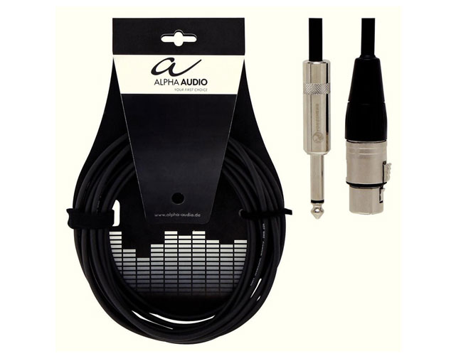 Cabo microfone Alpha Audio 190585 xlrF/JackM 9mt