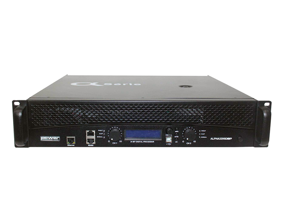 PowerAcoustics Alpha 3200 DSP 2x1600wts/4ohm Amplifier