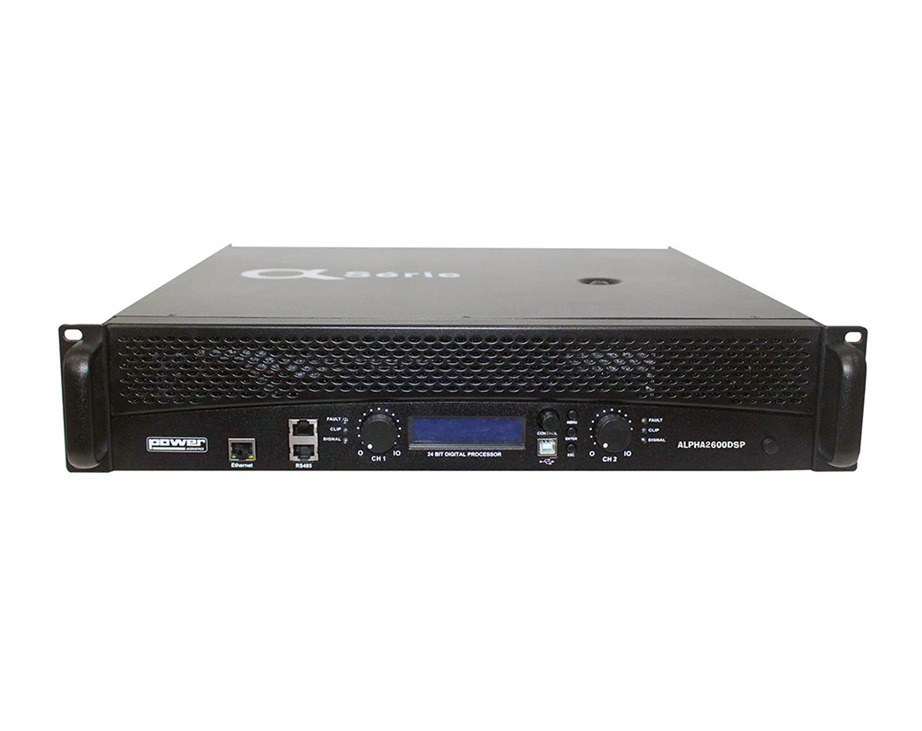 PowerAcoustics Alpha 2600 DSP 2x1300wts/4ohm Amplifier