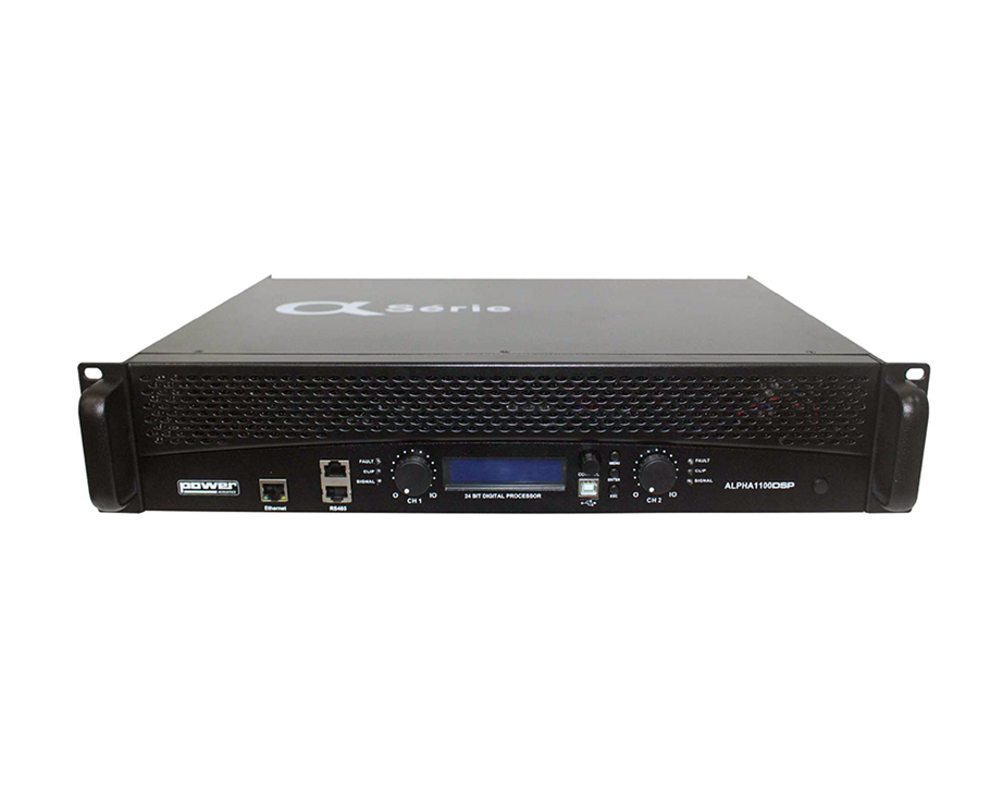 Amplificador PowerAcoustics Alpha 1100 DSP 2x550wts/4ohms