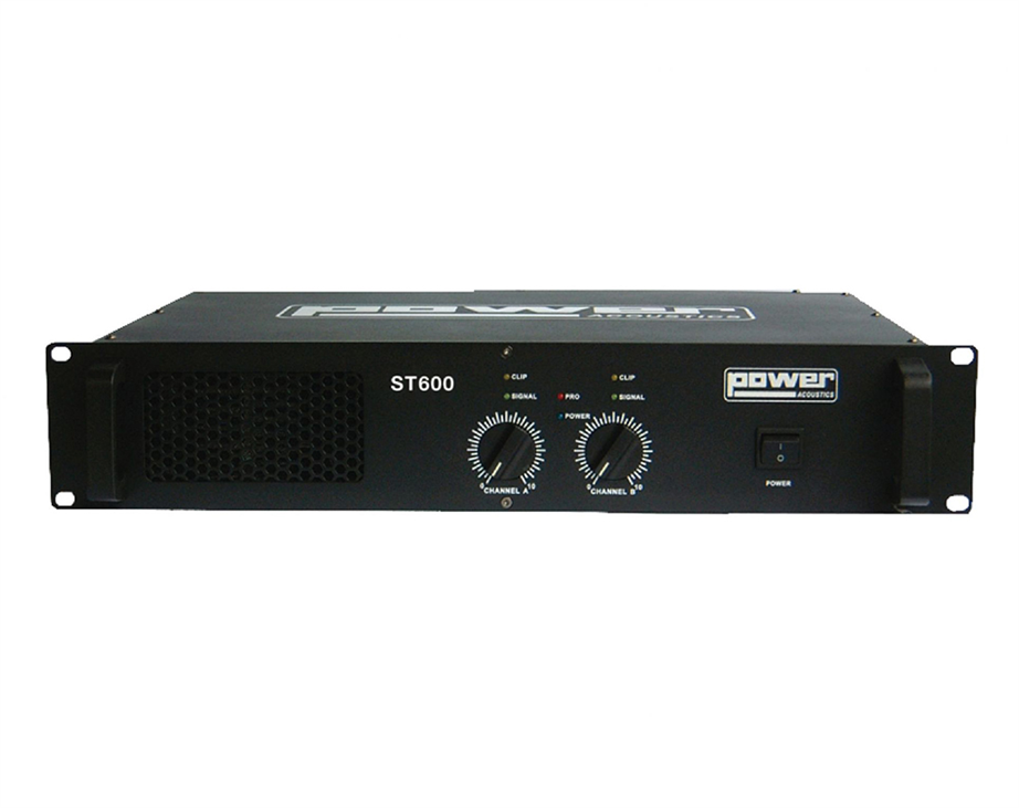 PowerAcoustics ST 600 2x300wts/4ohm Amplifier