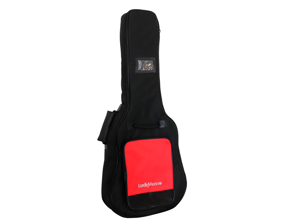 Funda para Guitarra Cásica Ludimusic 76 25mm Negro/Rojo 4/4